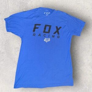 Fox Racing Blue Men's T-Shirt Size Medium 100% Cotton